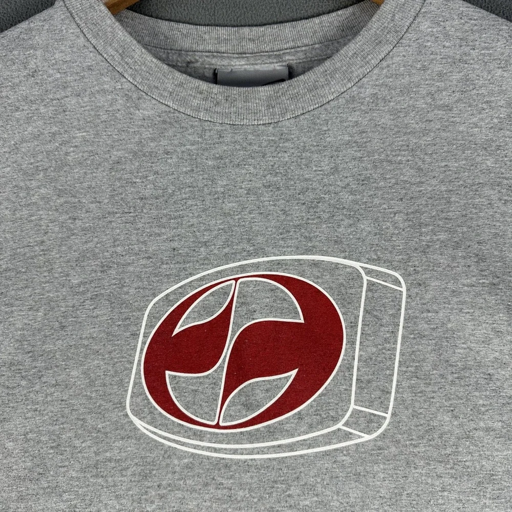 Split Shirt XL Grey Sleeve Logo Skate Surf USA Made Vintage 90s Skateboarding